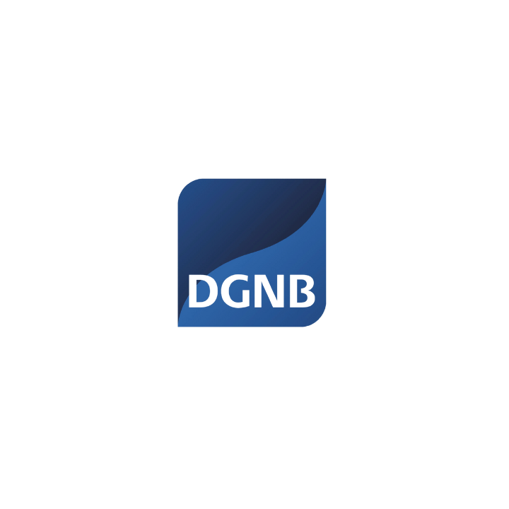 Das Logo der DGNB (Deutsche Gesellschaft für Nachhaltiges Bauen)